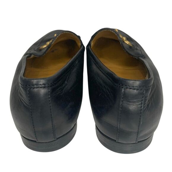 Gucci Jordaan Horsebit Loafers EU 36 US 6 Black Leather Flat Slip On Shoes - Picture 7 of 11